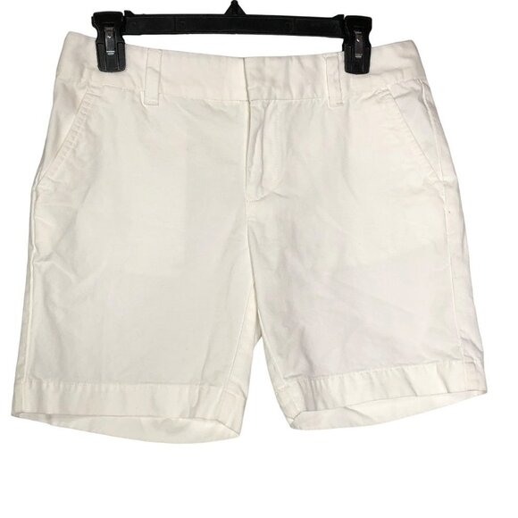 TOMMY HILFIGER WHITE CHINO SHORTS SZ 2 - Picture 1 of 6